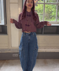 ALIX BARREL JEANS - BLUE