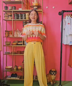 BERAWA LUXE | GREER LINEN PANTS - PASTEL YELLOW