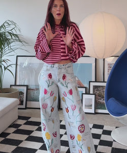 FRANKIE LS STRIPED SHIRT - BORDEAUX/PINK