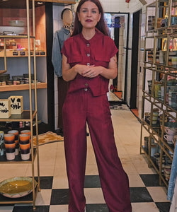 COOKIE TROUSERS - FUCHSIA RED