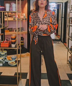 JOSJE TRACKING PANTS - BROWN/ORANGE