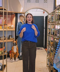 BRYNN WOOL PULLOVER - ROYAL BLUE