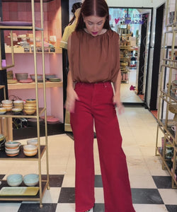 JOHANNA COLORED JEANS - RED