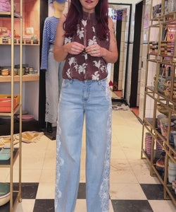 LOVIS LACE JEANS - BLUE