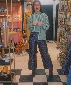 COMPAÑÍA FANTÁSTICA | VERTICAL STRIPE BLOUSE - GREEN