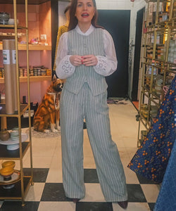 STRIPED PANTS - GREEN