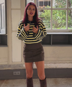 NECTARINA SKORT - CHECKED BROWN