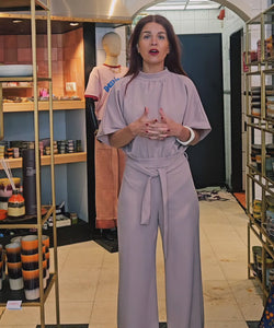 GIRL TURTLENECK JUMPSUIT - MAUVE