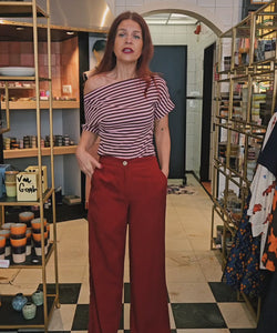 PORTET PANTS - LIPSTICK RED