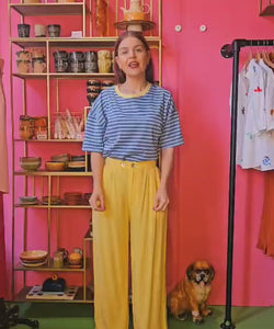 BERAWA LUXE | GREER LINEN PANTS - PASTEL YELLOW