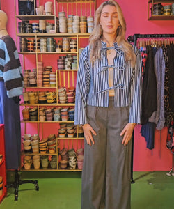 HARPER & YVE | JAMES LS BLOUSE - BLUE STRIPE