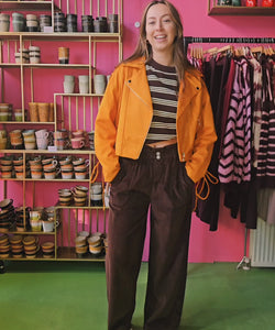 VENJA CORDUROY PANTS - BROWN