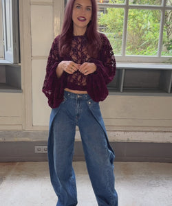 LOVA MULTI-WAY BARREL JEANS - BLUE