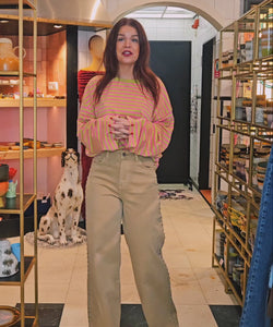 JUTTA STUD JEANS - CAMEL