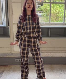 COMPAÑÍA FANTÁSTICA | BO CHECKED TOP - BROWN