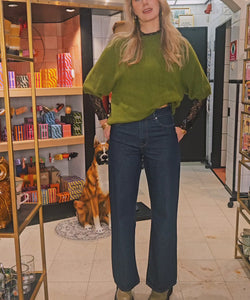 BONNYE WIDE LEG JEANS - DARK GREY