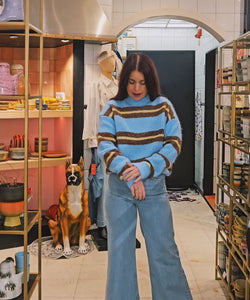 KINE STRIPED KNIT - BLUE