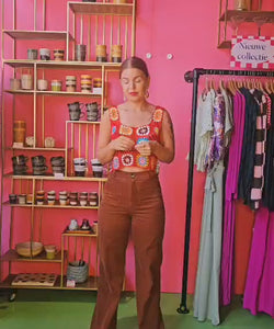 LILY CROCHET TOP - RED