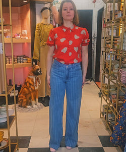 COMPAÑÍA FANTÁSTICA | CUPID DOT SS BLOUSE - RED