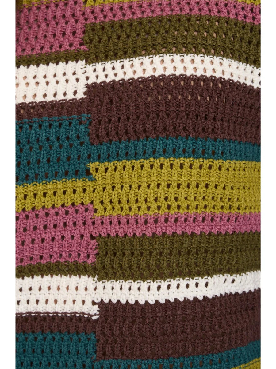 CHARLOTTE KNITTED PULLOVER - GREEN/MULTI