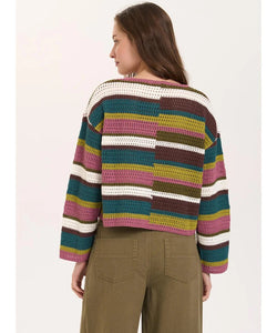 CHARLOTTE KNITTED PULLOVER - GREEN/MULTI