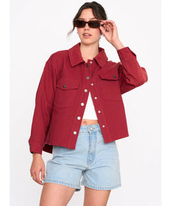 SHORT BOX JACKET - RED