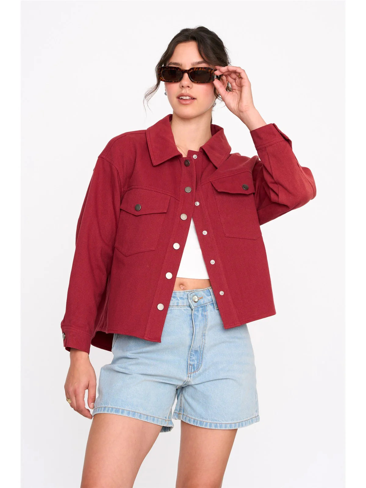 SHORT BOX JACKET - RED