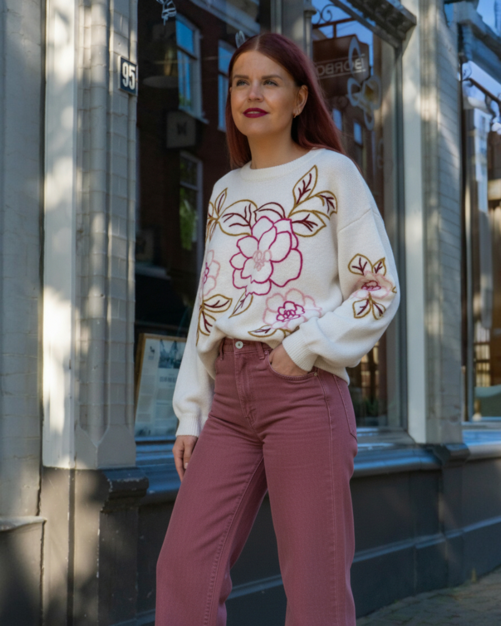 REVERY EMBROIDERY KNIT - ECRU