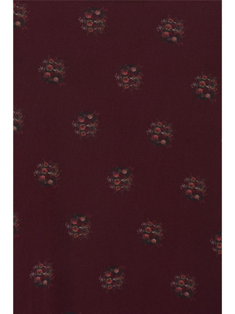 TRISHA MESH SKIRT - BORDEAUX