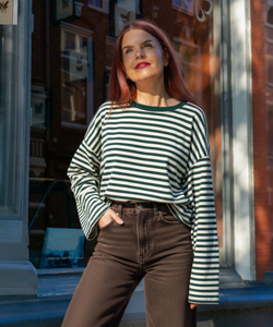 SAMMIE STRIPED SHIRT - GREEN