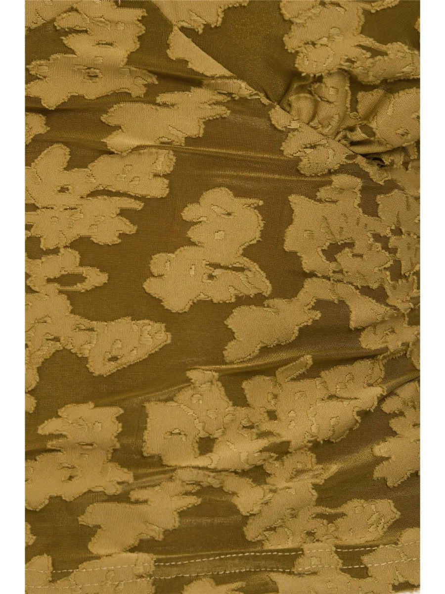 CHARLOTTE TEXTURED TOP - OLIVE GREEN
