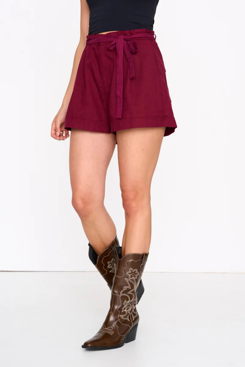 LAU SHORTS - BORDEAUX