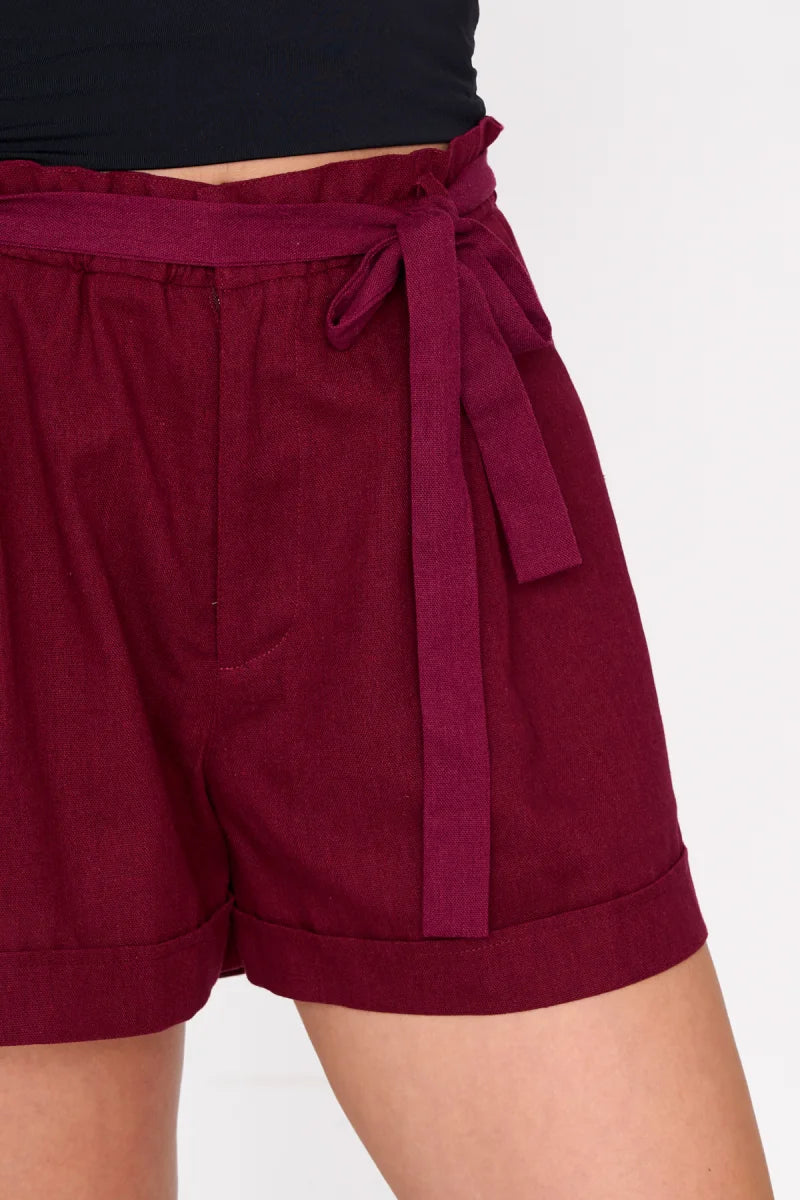 LAU SHORTS - BORDEAUX