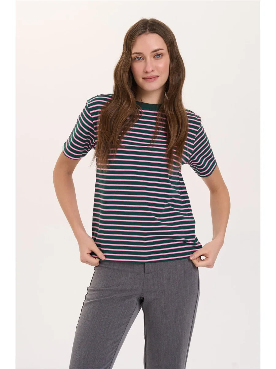 NANU STRIPED TEE - GREEN