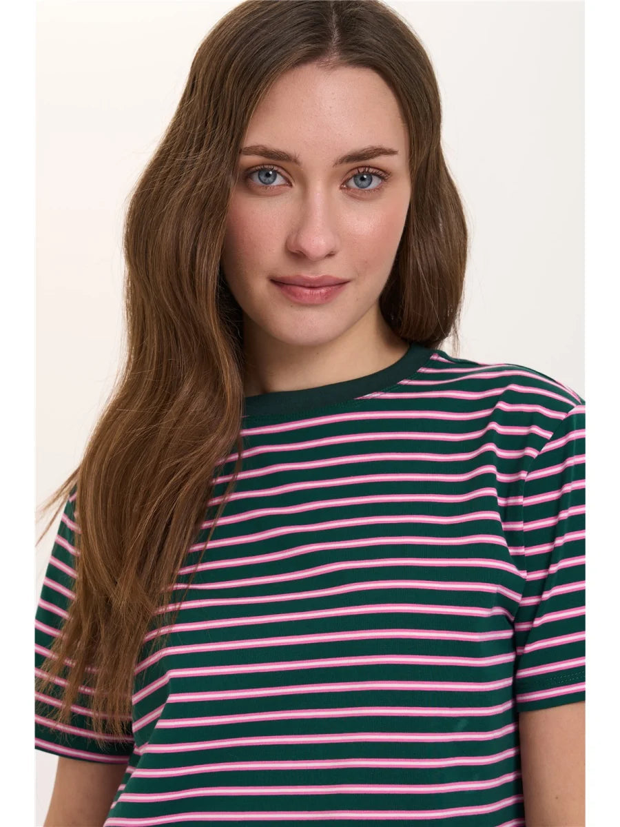 NANU STRIPED TEE - GREEN