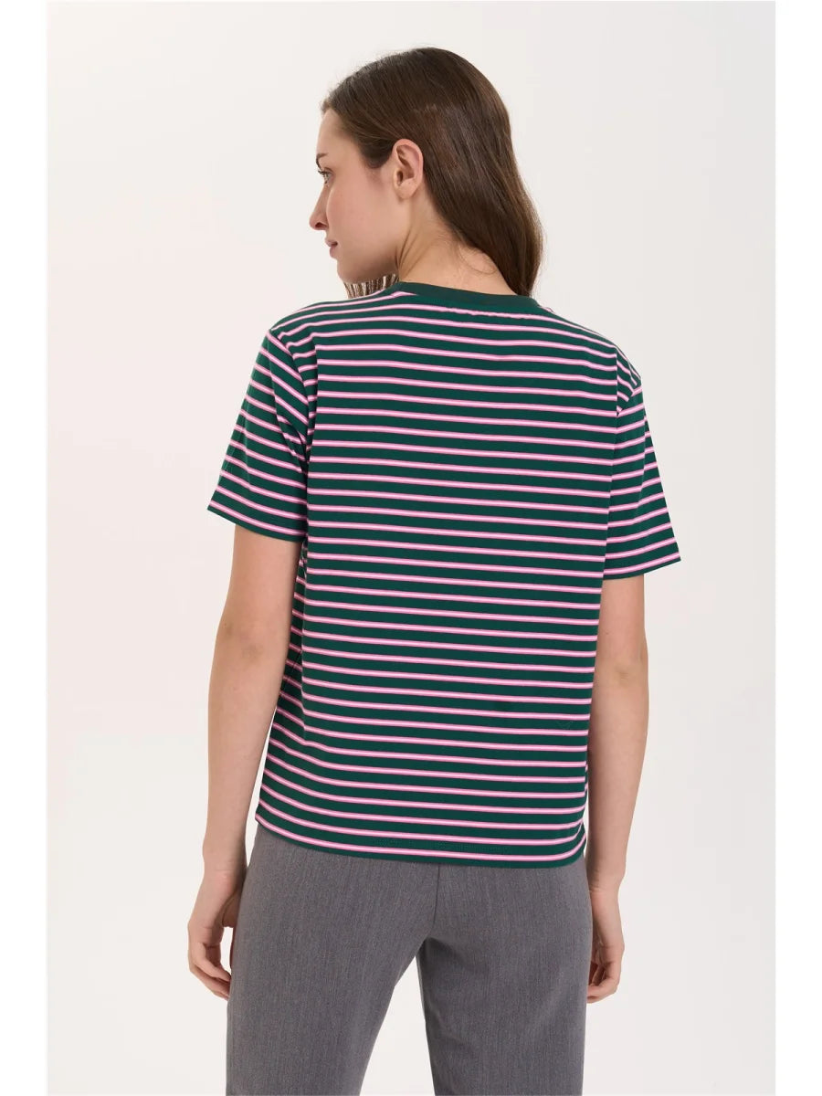 NANU STRIPED TEE - GREEN