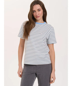 NANU STRIPED TEE - WHITE