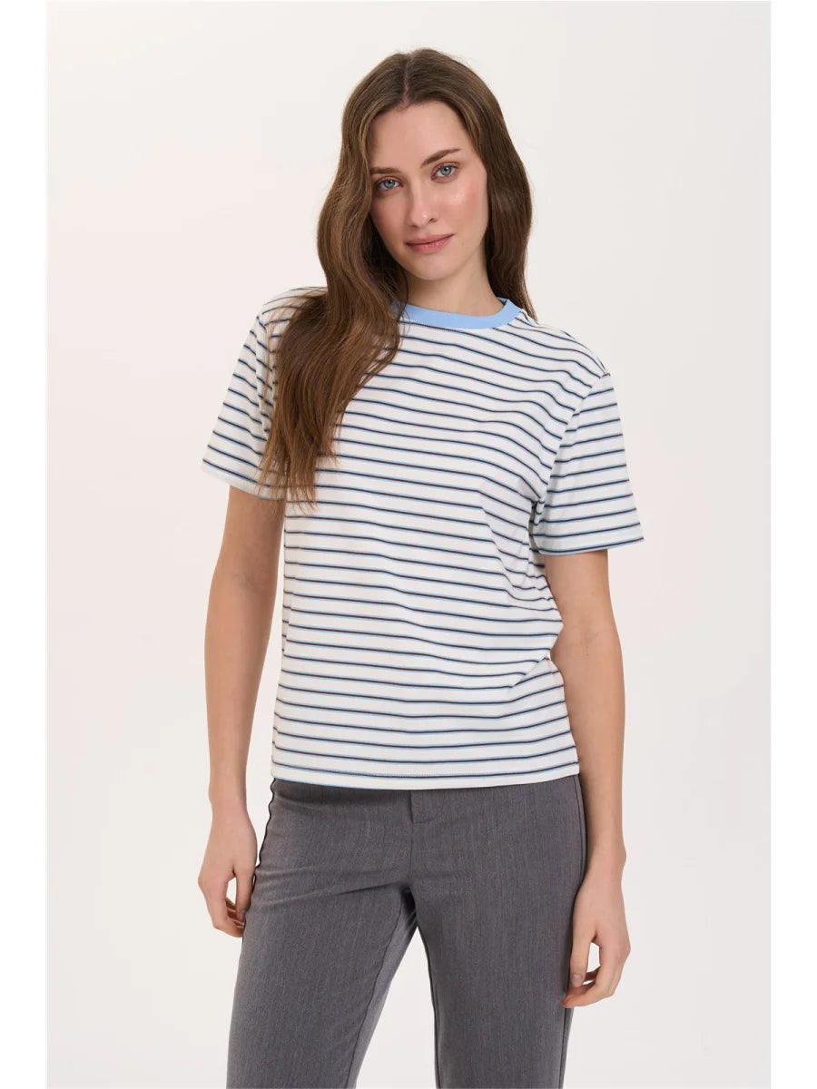 NANU STRIPED TEE - WHITE
