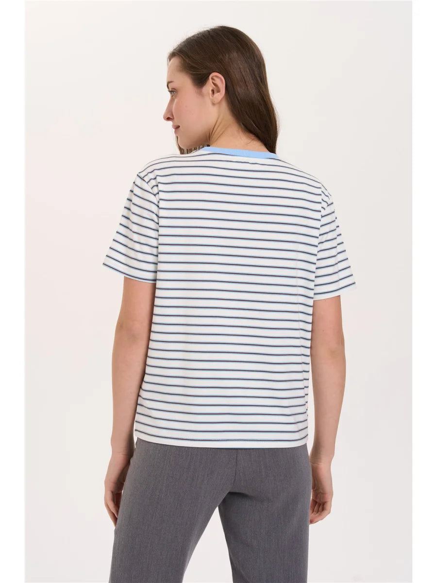 NANU STRIPED TEE - WHITE