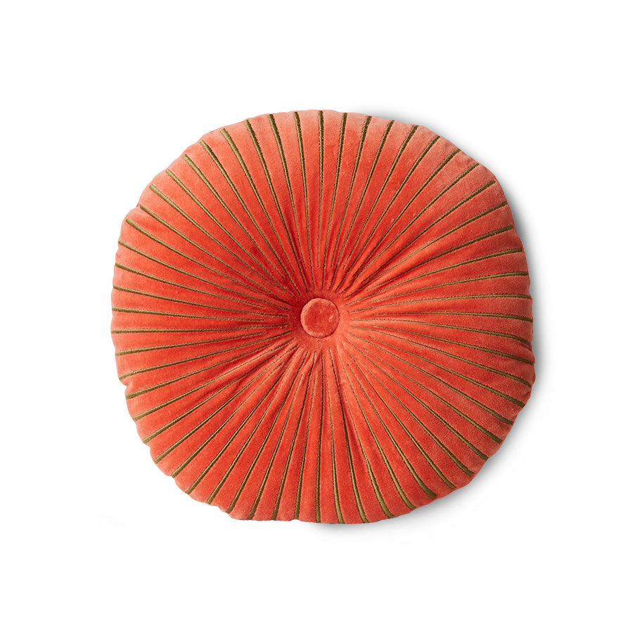 HKliving | ROUND RIPPLE CUSHION - SIENNA 50cm x 50cm