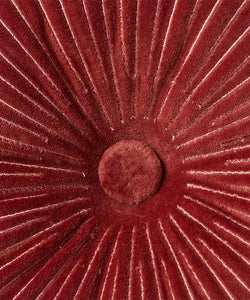 HKliving | ROUND RIPPLE CUSHION - BURGUNDY 35cm x 35cm