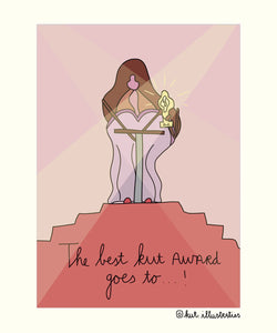 KUT. Illustraties | A6 KAART - THE BEST KUT AWARD GOES TO...!