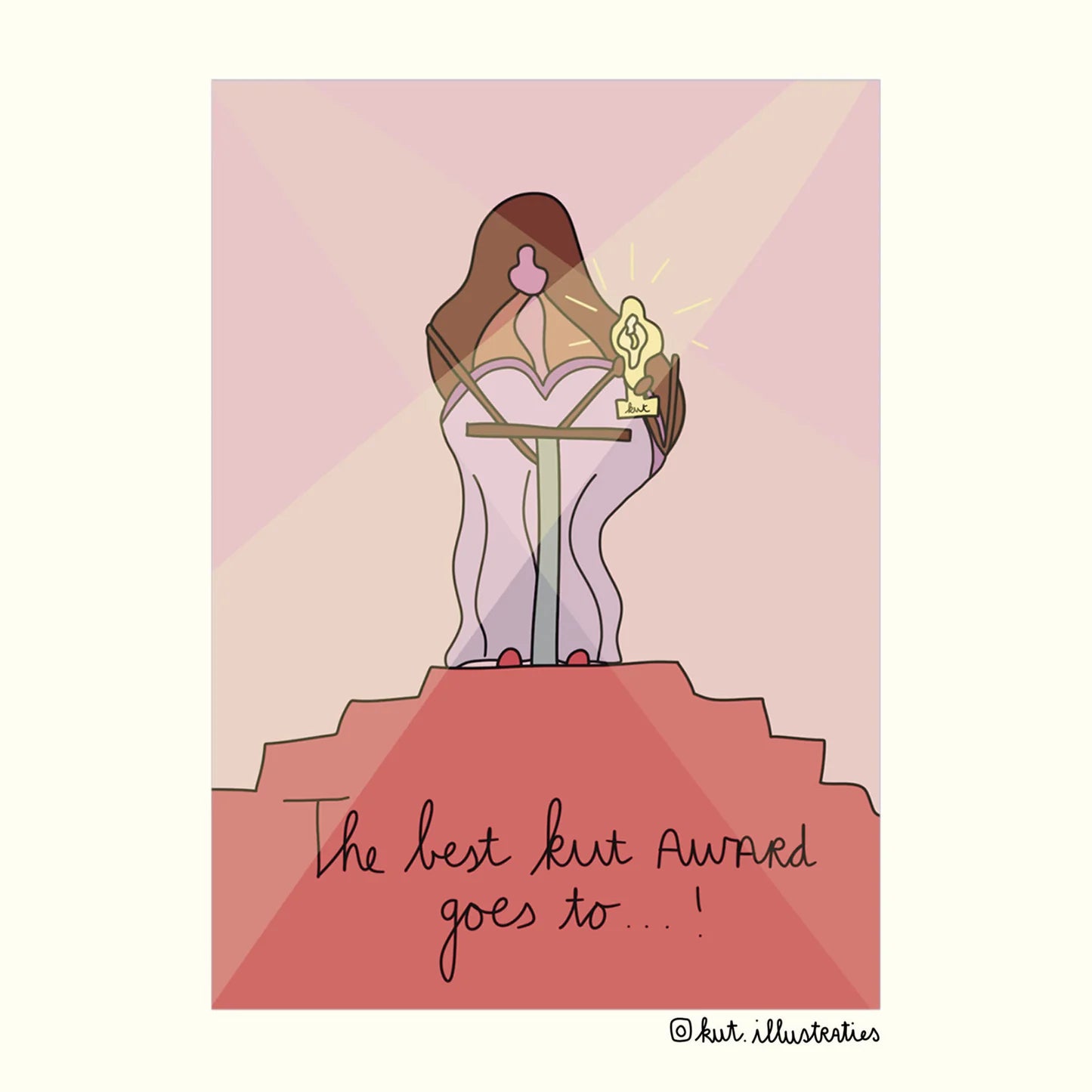 KUT. Illustraties | A6 KAART - THE BEST KUT AWARD GOES TO...!