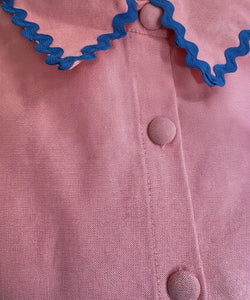 NORAH ZIGZAG BLOUSE - PINK