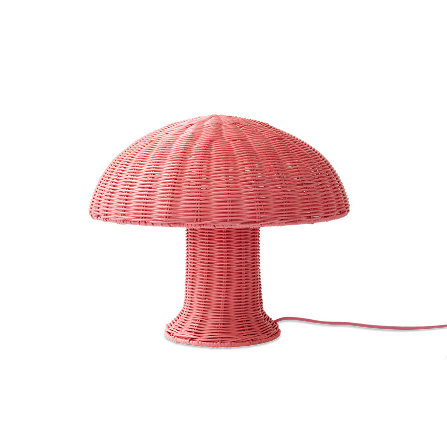 HKliving | RATTAN TABLE LAMP - BLUSH