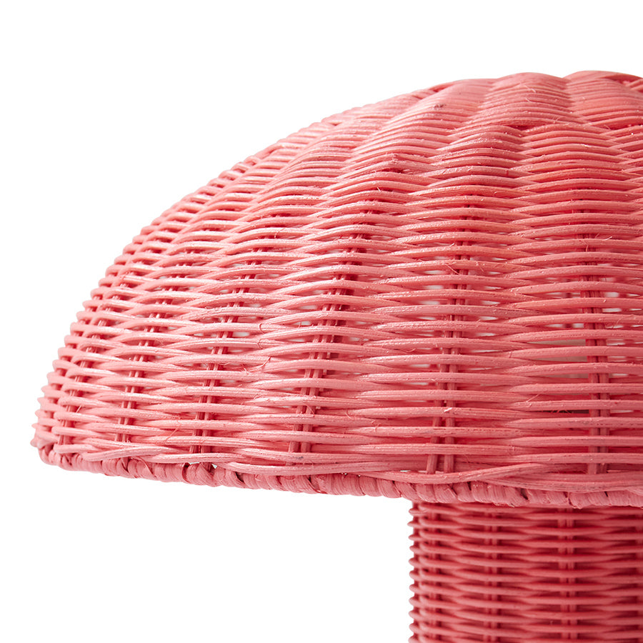 HKliving | RATTAN TABLE LAMP - BLUSH