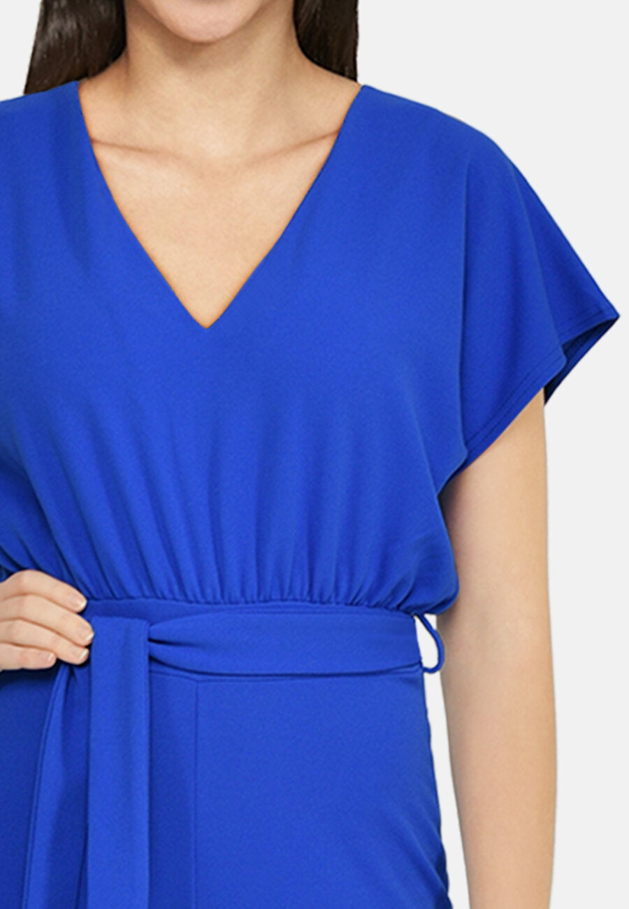 JUMPSUIT | GIRL V-NECK - BRIGHT COBALT