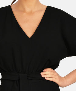 JUMPSUIT | GIRL V-NECK - BLACK