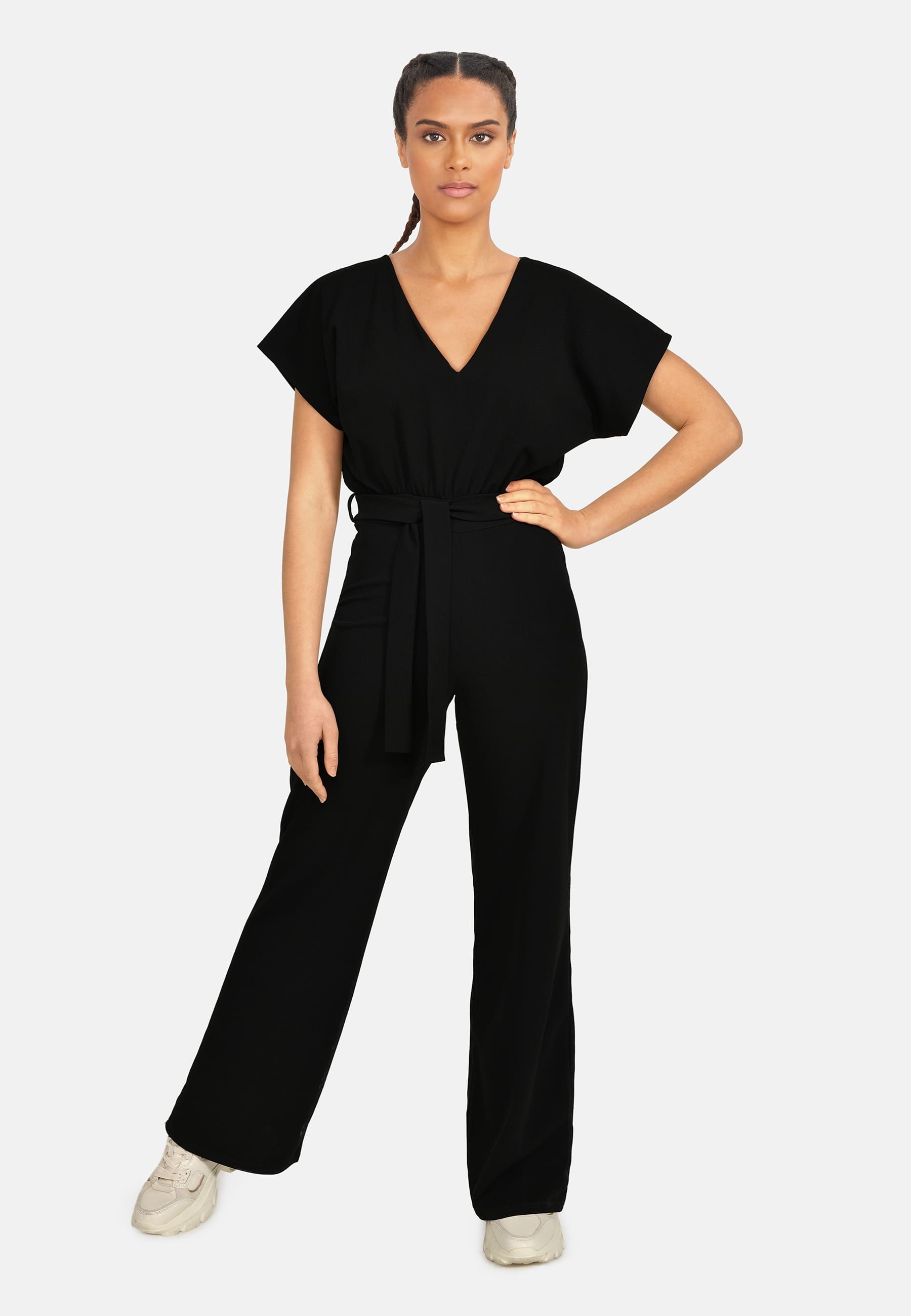 JUMPSUIT | GIRL V-NECK - BLACK