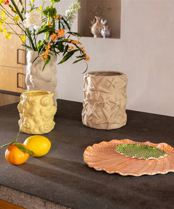 &k | VASE TIDE HELIX - YELLOW